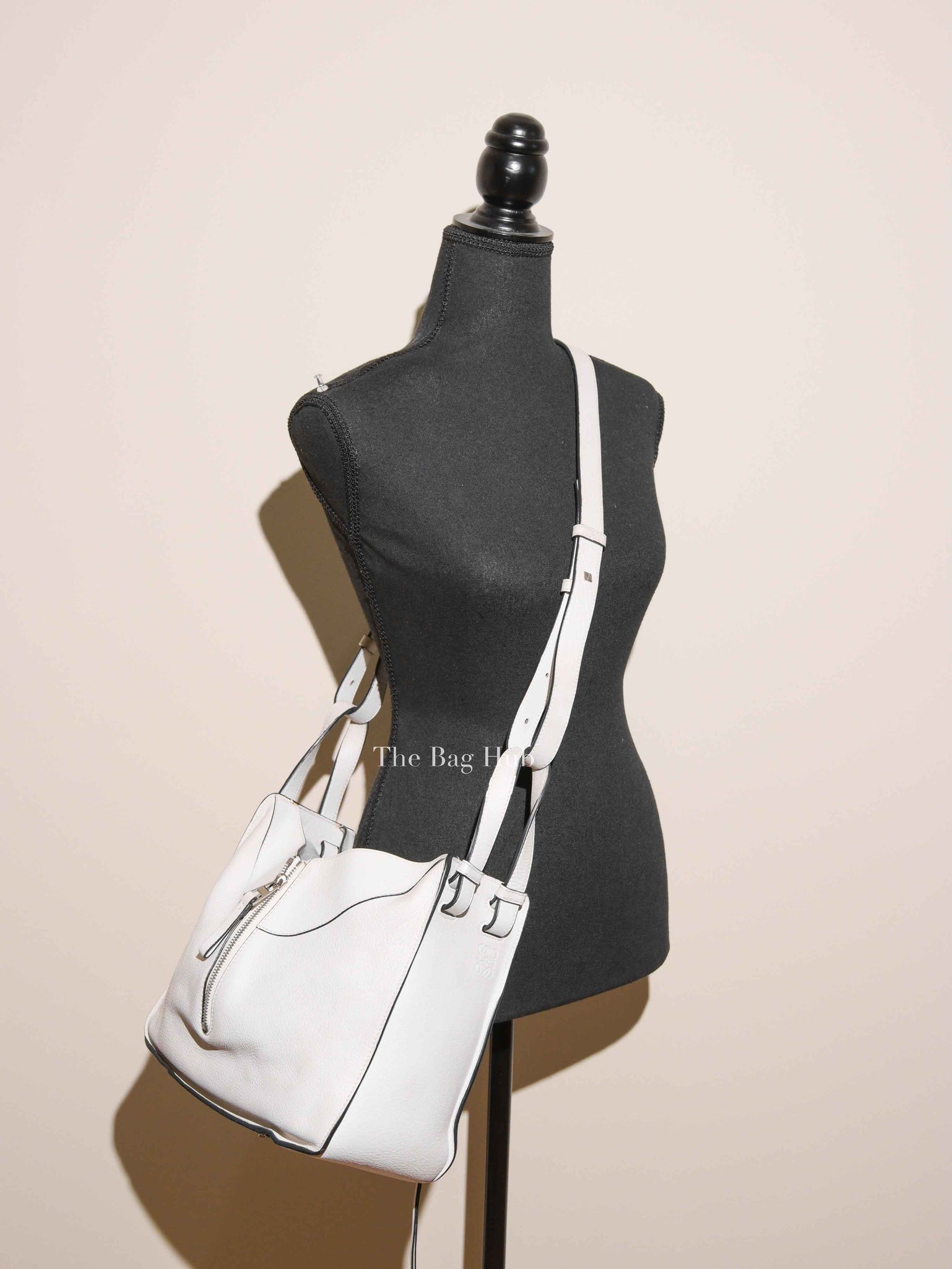 Loewe White Leather Small Hammock Shoulder Bag