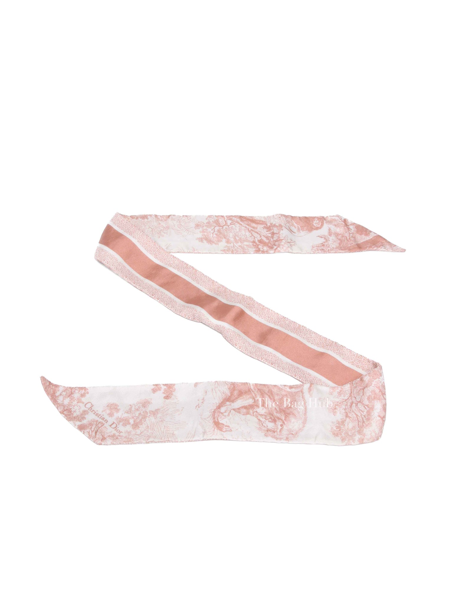 Dior Pink/Ivory Toile de Jouy Sauvage Mitzah Scarf Twill