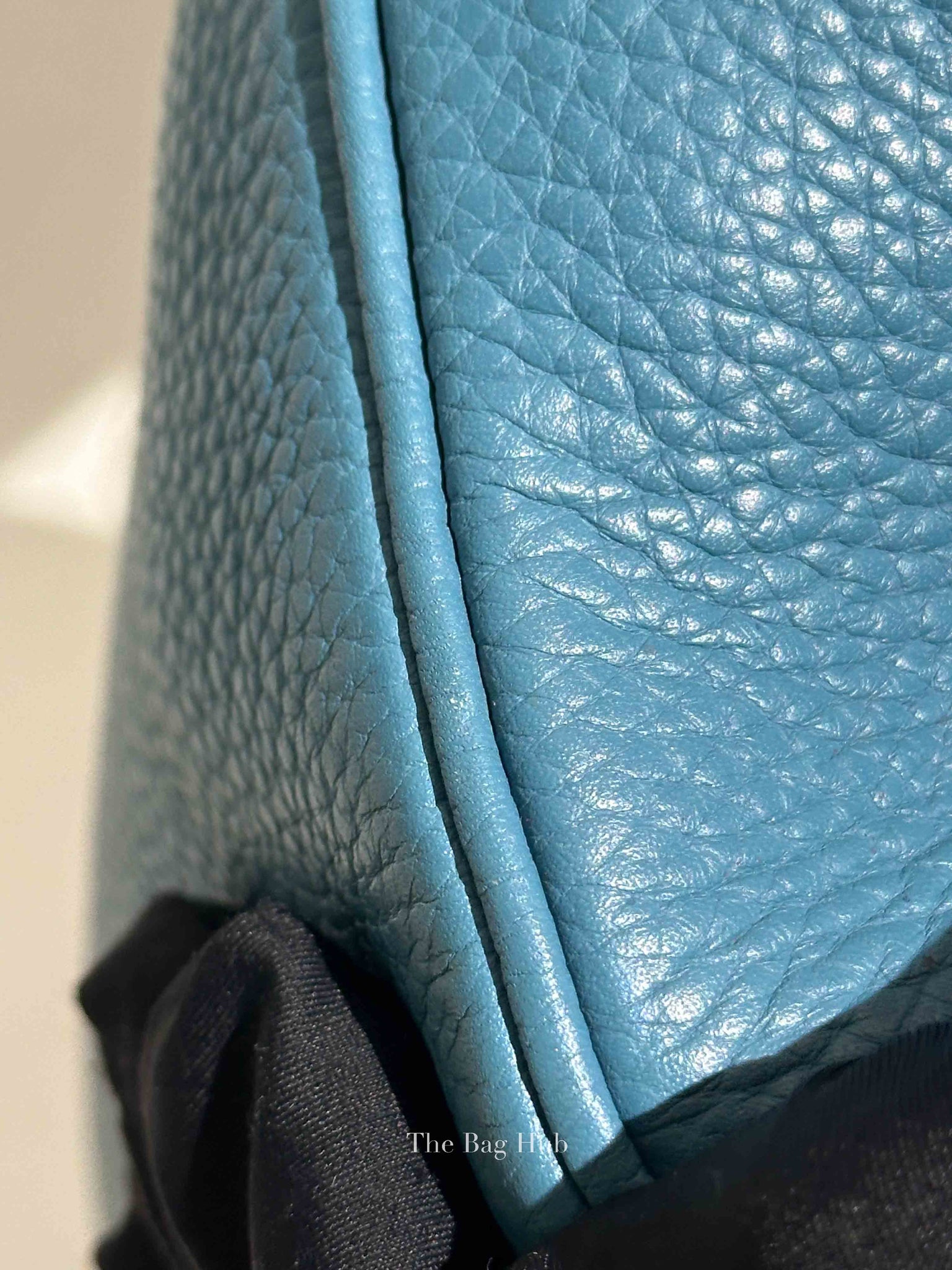 Hermes Blue Jean Taurillon Clemence Victoria II 35 Bag