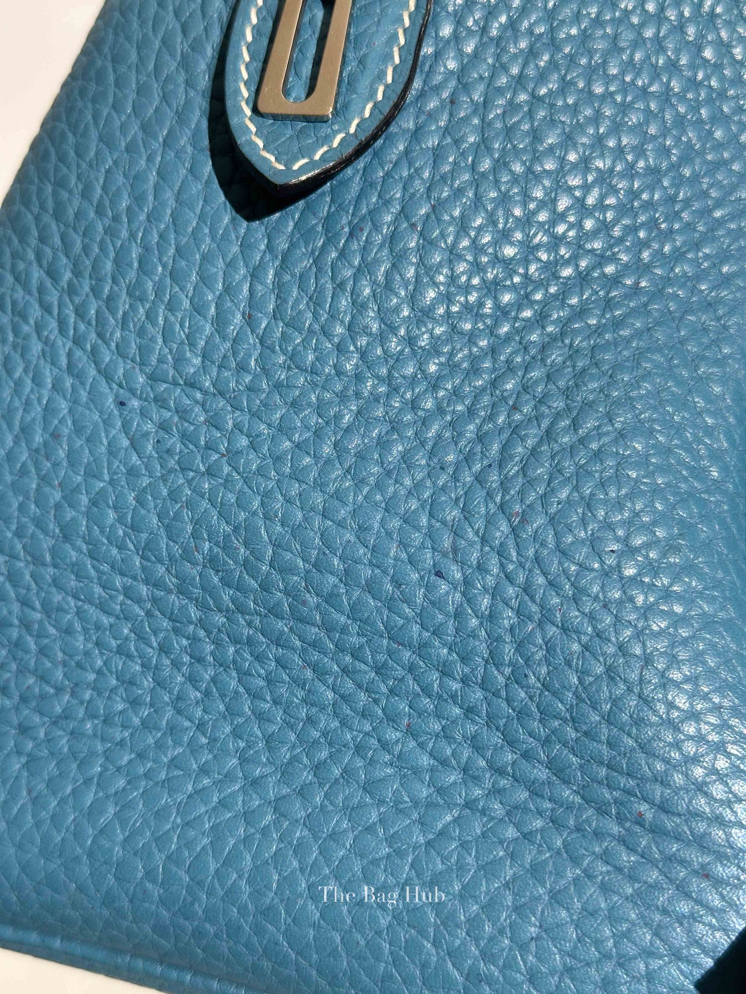 Hermes Blue Jean Taurillon Clemence Victoria II 35 Bag