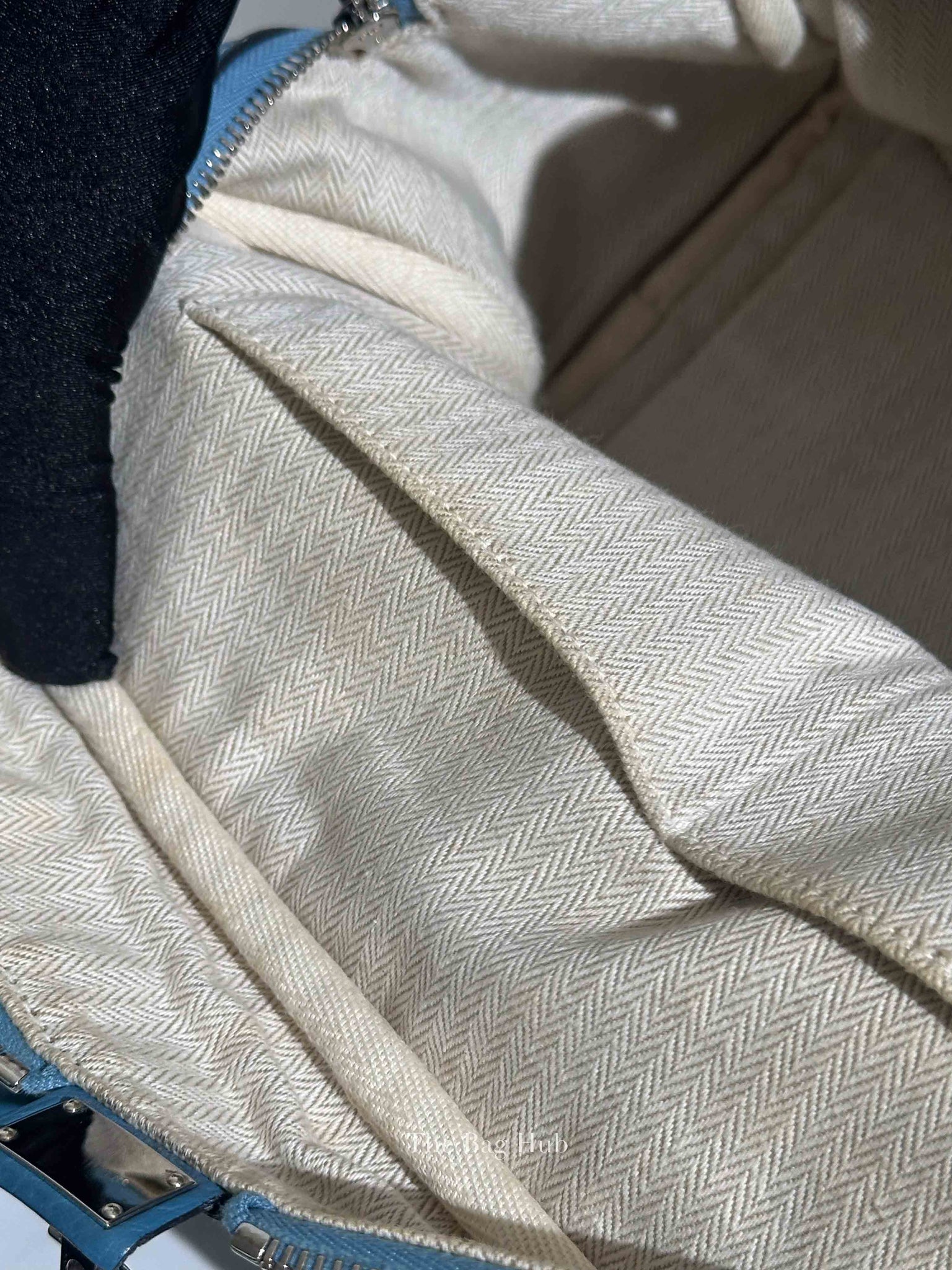 Hermes Blue Jean Taurillon Clemence Victoria II 35 Bag