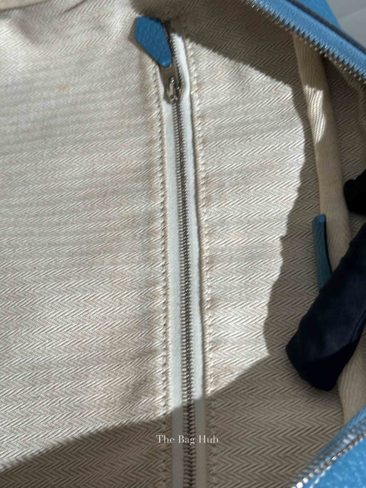 Hermes Blue Jean Taurillon Clemence Victoria II 35 Bag
