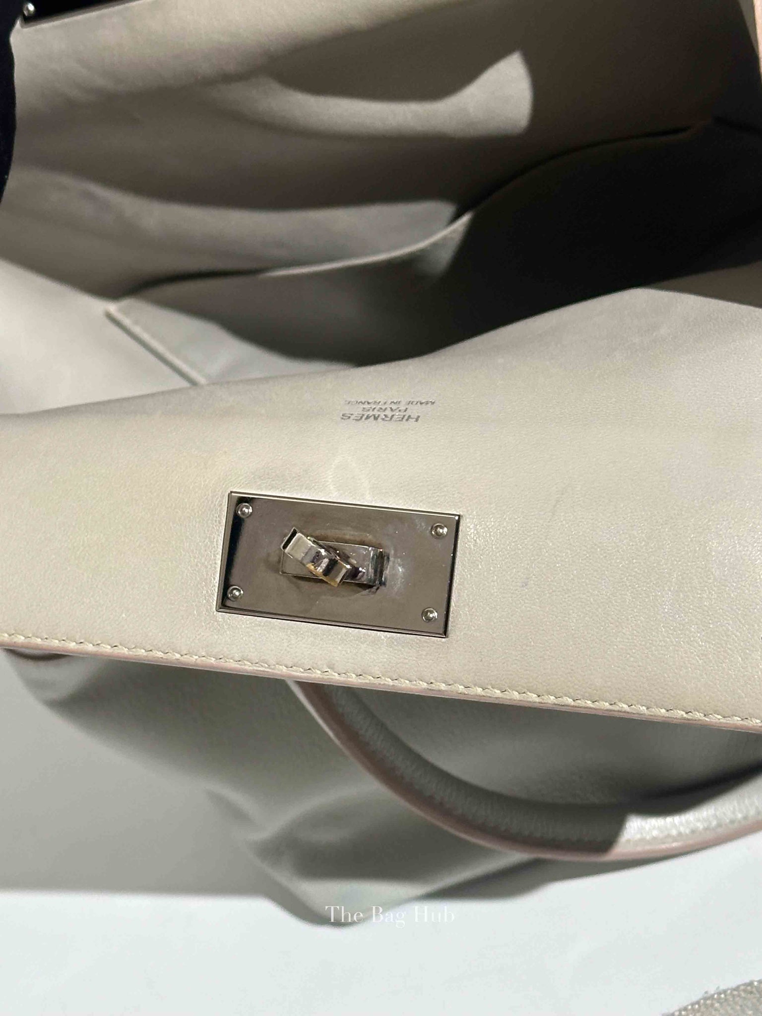 Hermes Gris Pearl Evercolor Toolbox 20 PHW