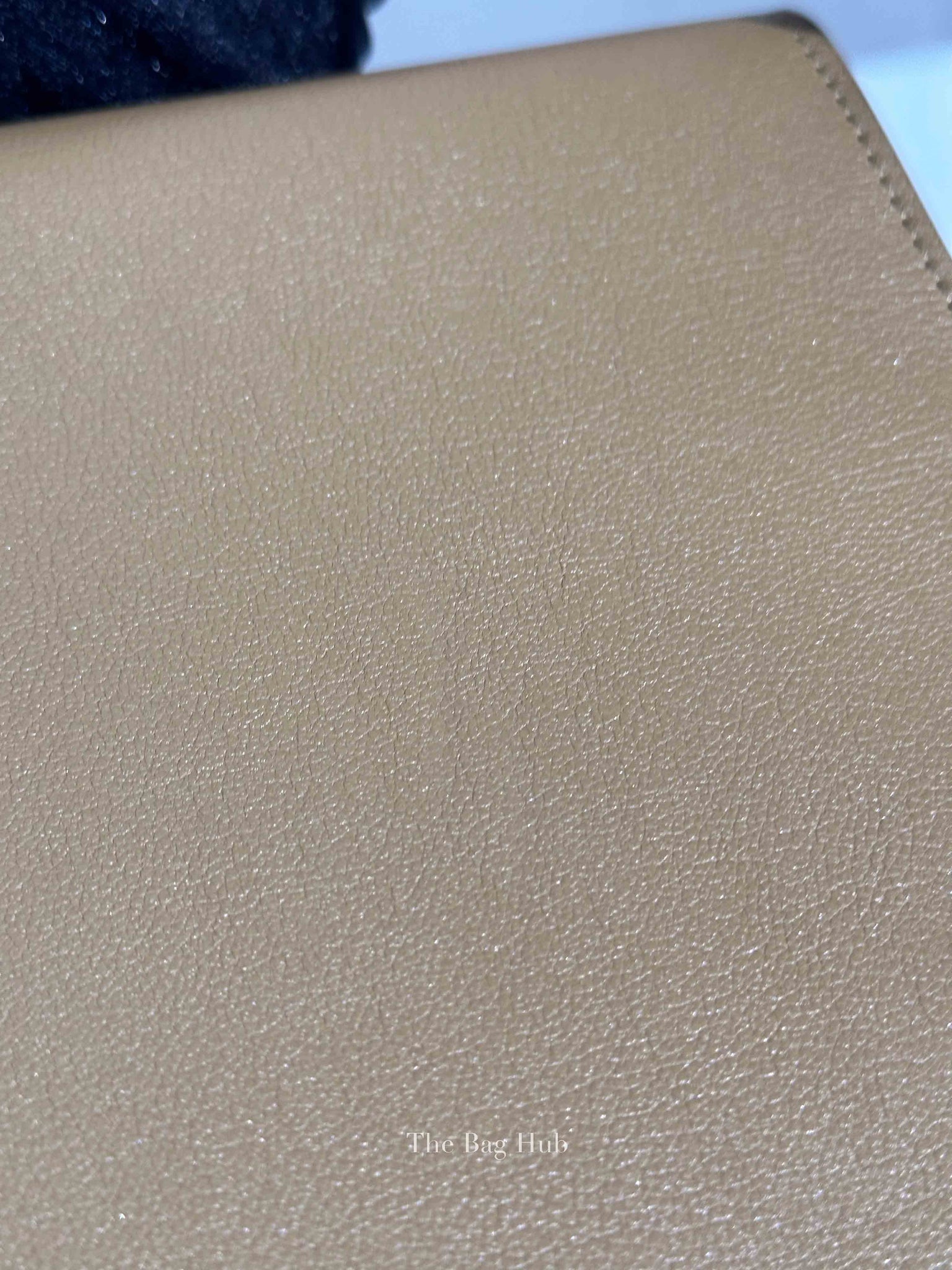 Saint Laurent Beige Calfskin Monogram Belle De Jour Clutch Bag