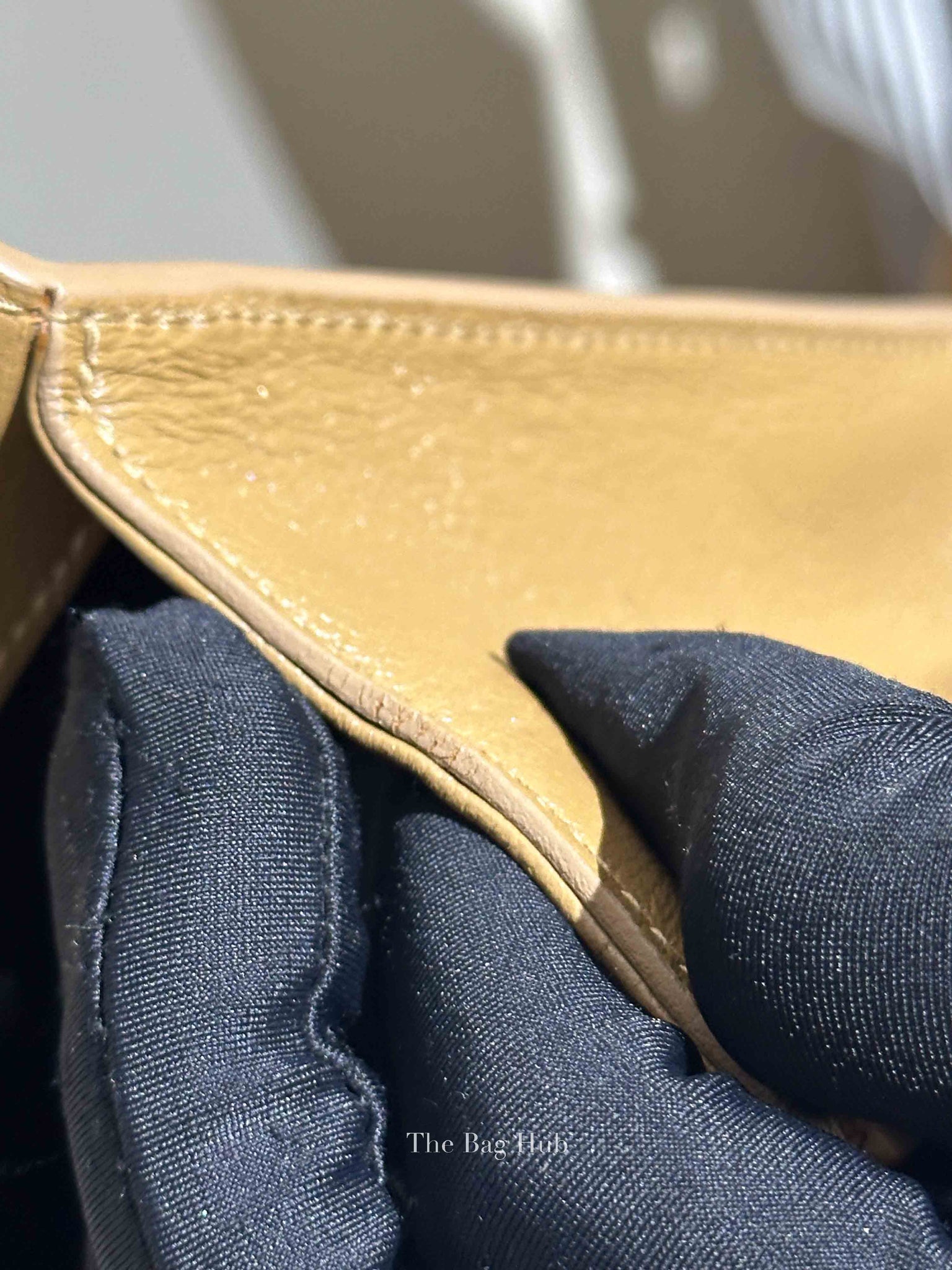 Saint Laurent Beige Calfskin Monogram Belle De Jour Clutch Bag