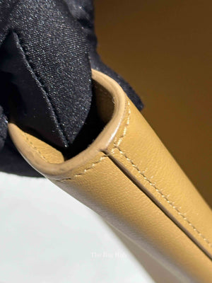 Saint Laurent Beige Calfskin Monogram Belle De Jour Clutch Bag