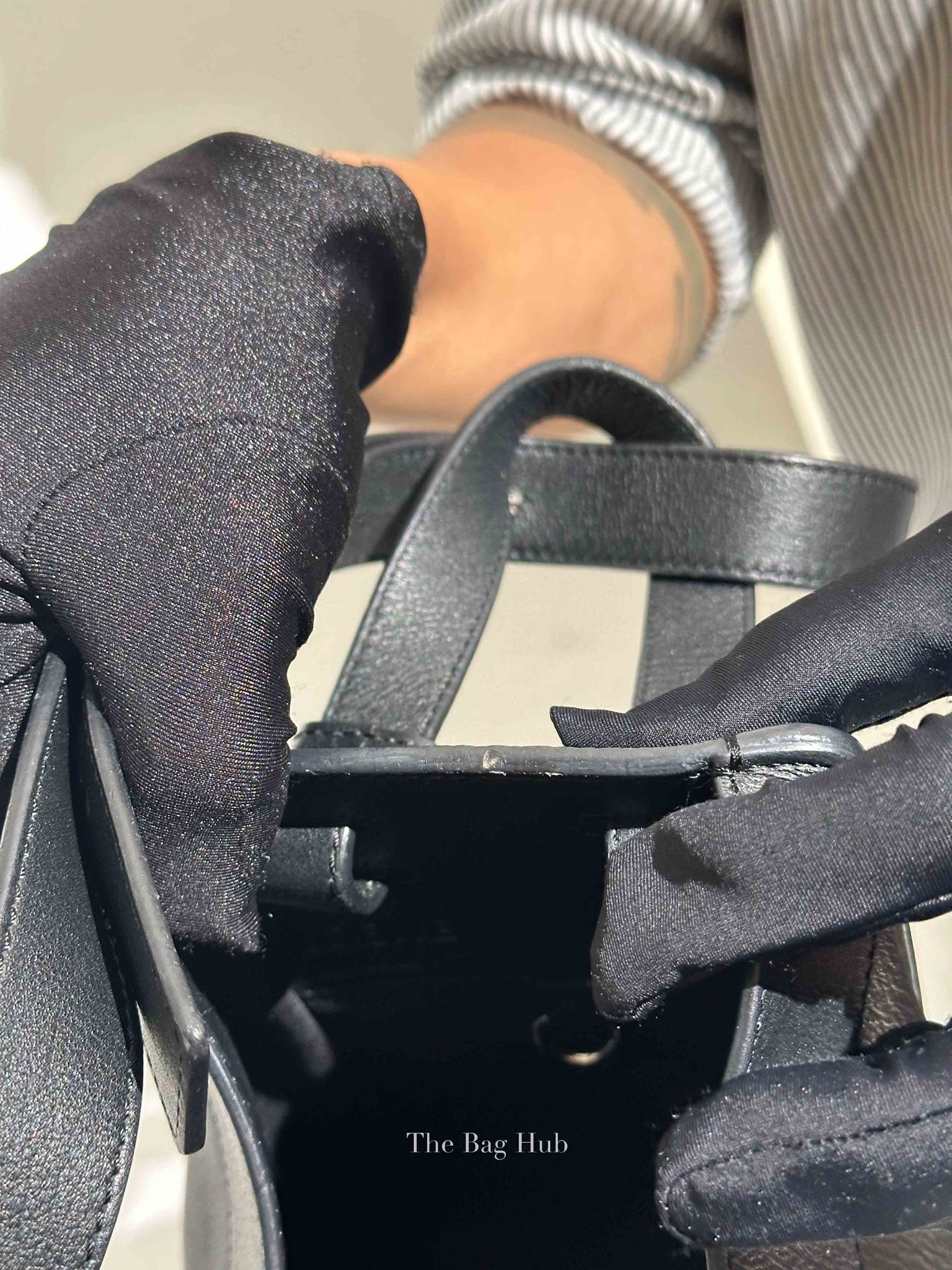 Loewe Black Leather Small Hammock Bag