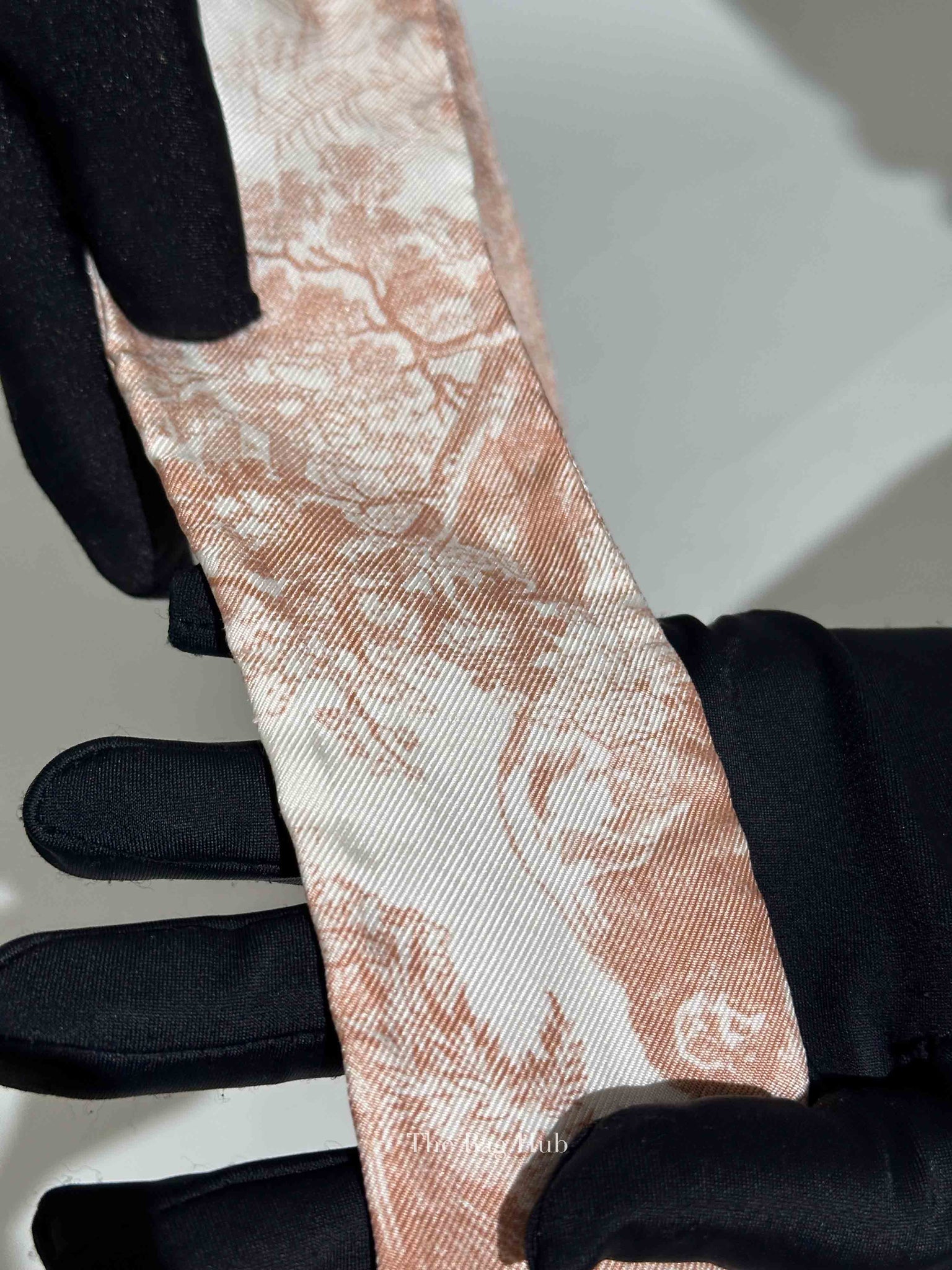 Dior Pink/Ivory Toile de Jouy Sauvage Mitzah Scarf Twill