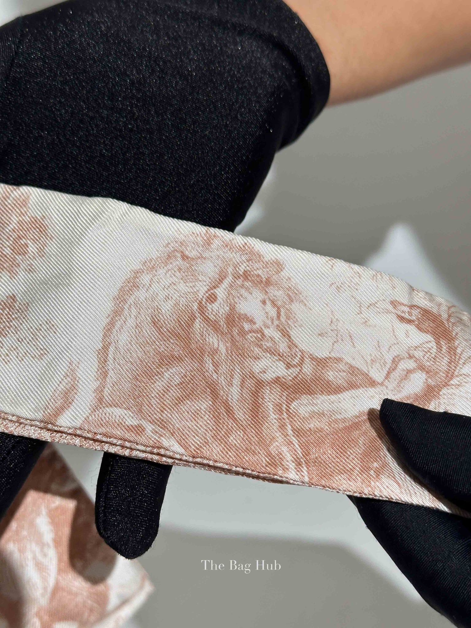 Dior Pink/Ivory Toile de Jouy Sauvage Mitzah Scarf Twill