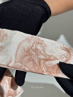 Dior Pink/Ivory Toile de Jouy Sauvage Mitzah Scarf Twill