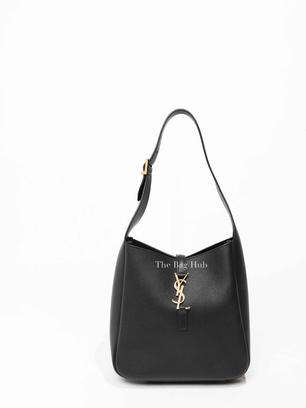 Saint Laurent Black Grained Leather Supple Small Le 5 À 7 Bag