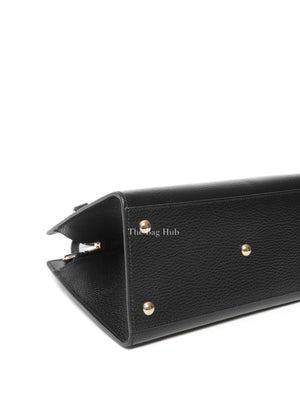 Gucci Black Leather Small Soho Top Handle Bag