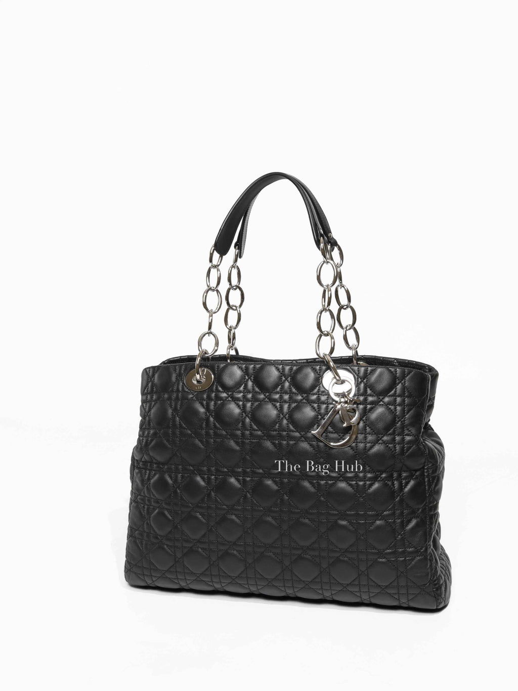 Dior Black Large Cannage Tote Bag