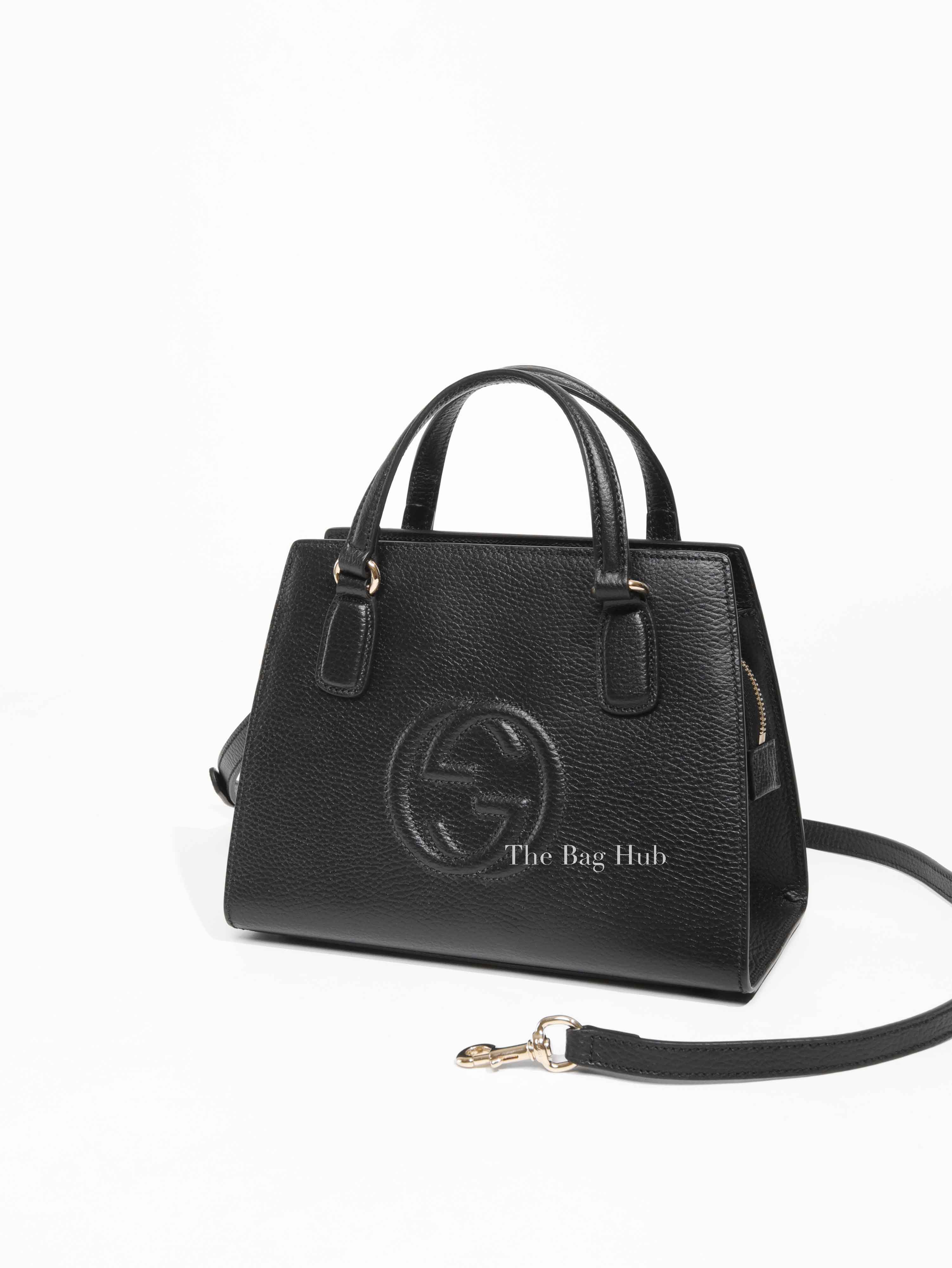 ハンドバッグ Gucci Black Leather Small Handbag Gucci Black Leather Small Soho Top Handle Bag | Designer