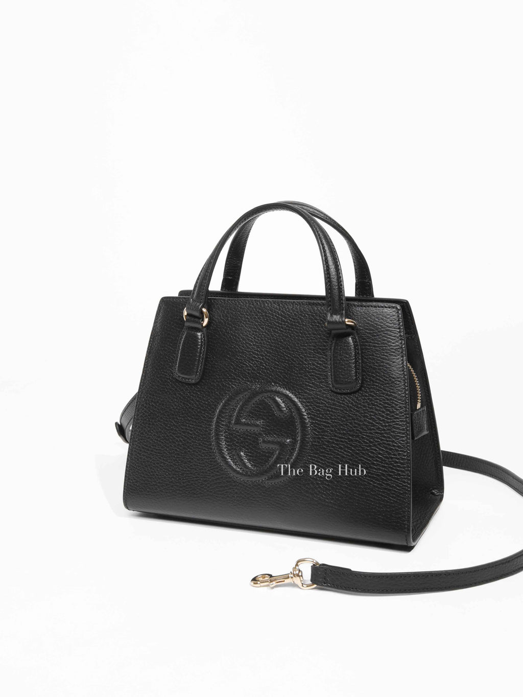 Gucci Black Leather Small Soho Top Handle Bag