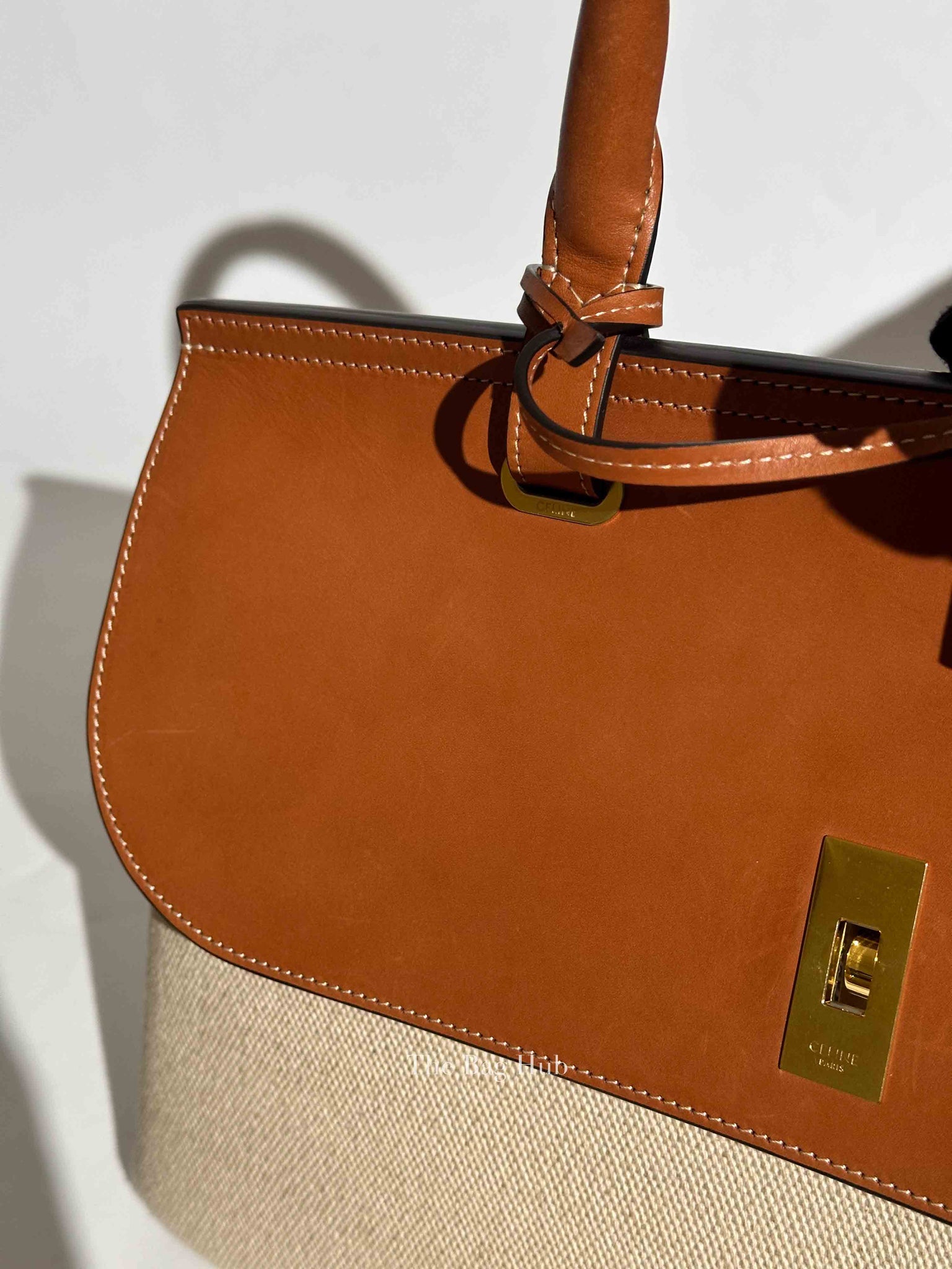 Celine Tan Canvas Aucourt 16 Medium Bag