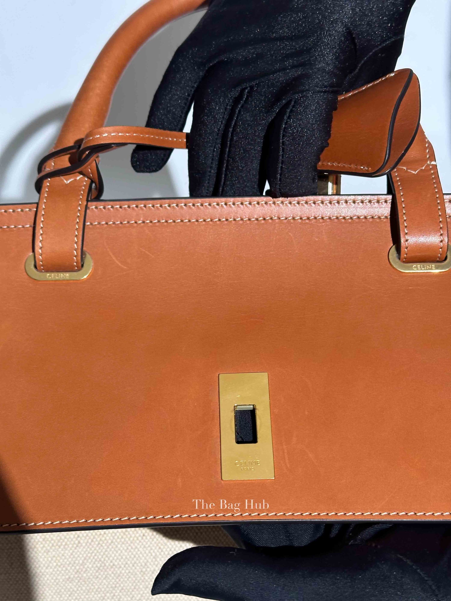Celine Tan Canvas Aucourt 16 Medium Bag