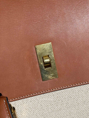 Celine Tan Canvas Aucourt 16 Medium Bag