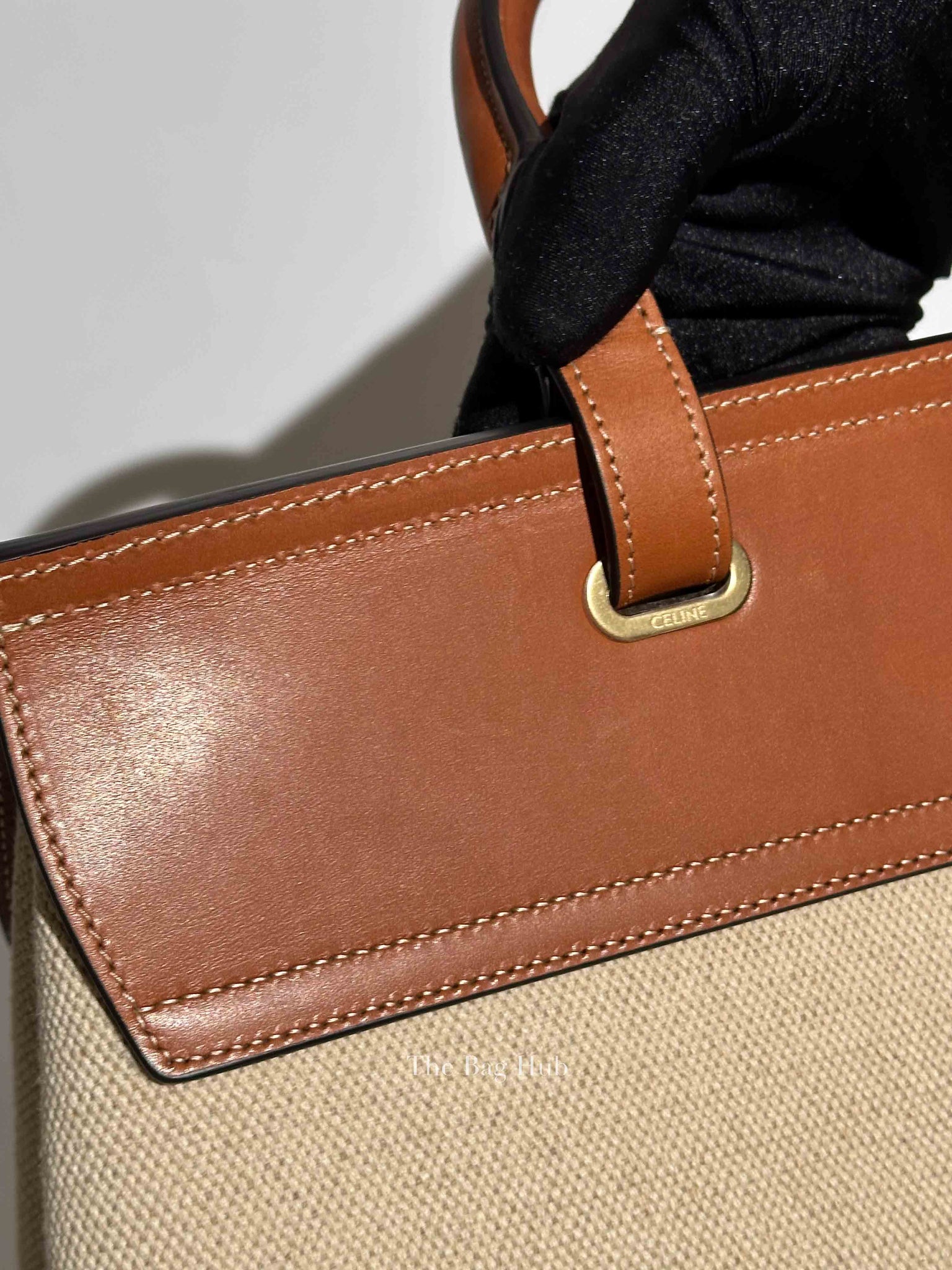 Celine Tan Canvas Aucourt 16 Medium Bag