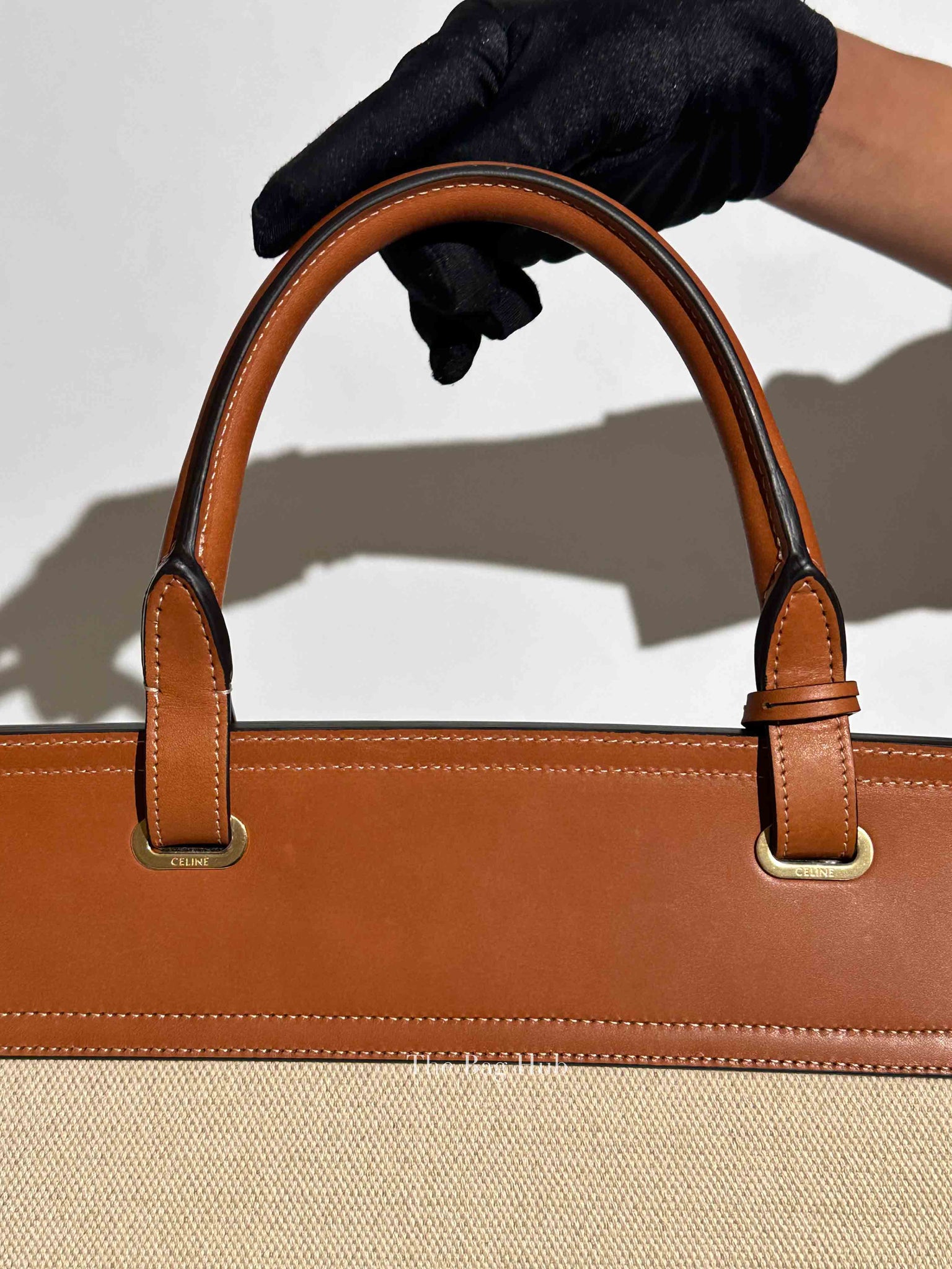 Celine Tan Canvas Aucourt 16 Medium Bag
