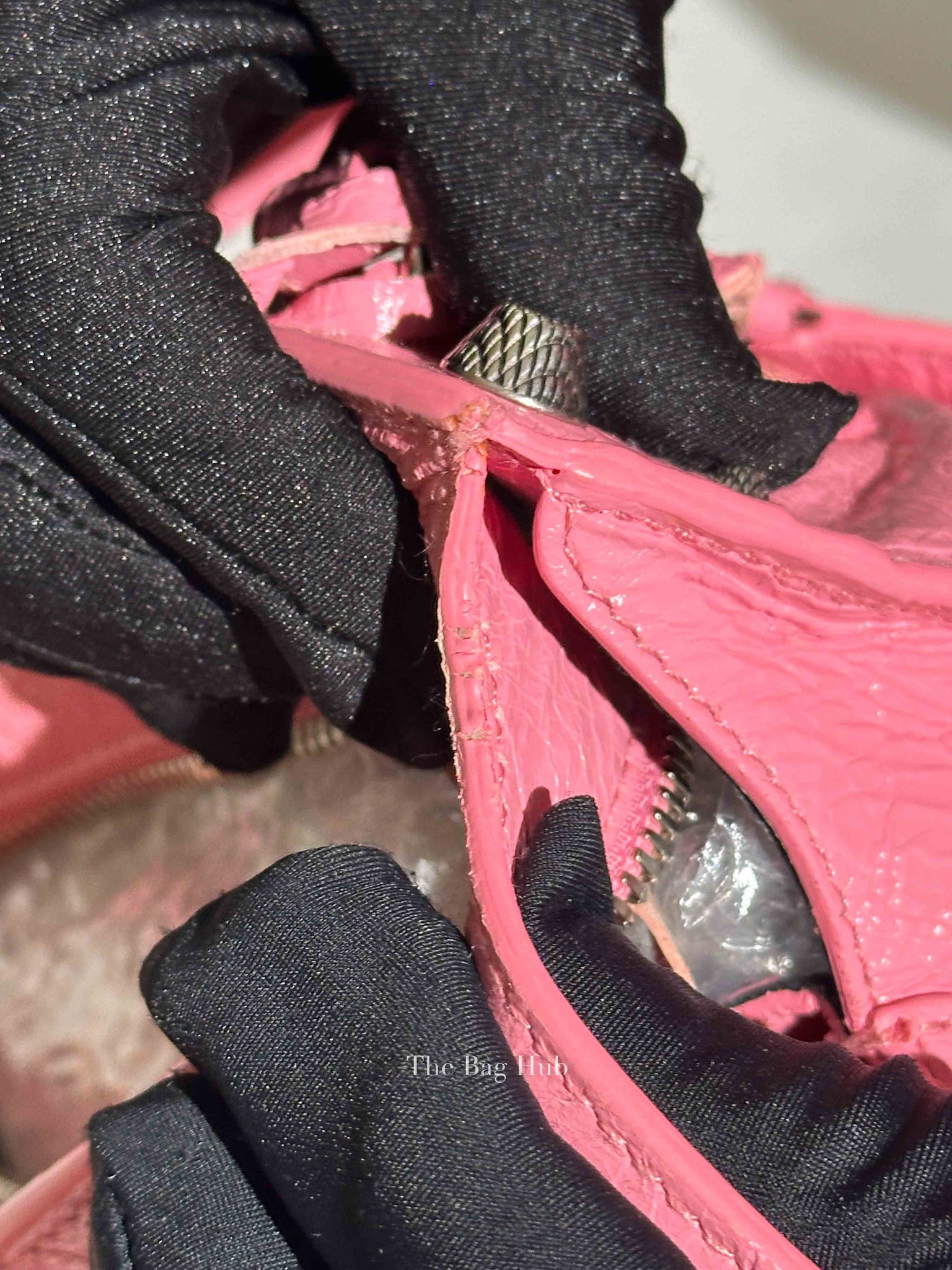 Balenciaga Pink Lambskin Neo Cagole XS City Bag SHW