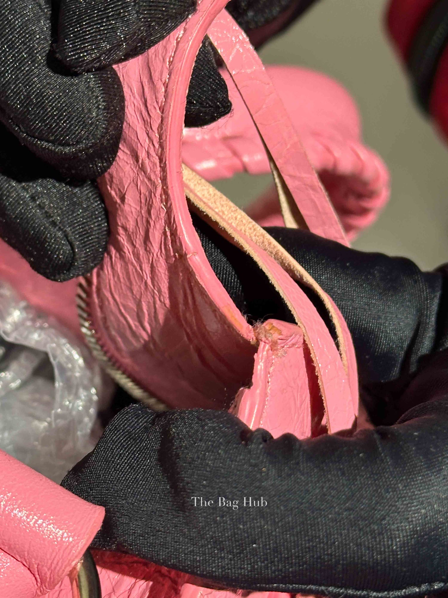 Balenciaga Pink Lambskin Neo Cagole XS City Bag SHW