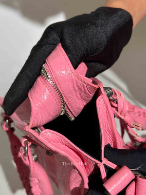 Balenciaga Pink Lambskin Neo Cagole XS City Bag SHW