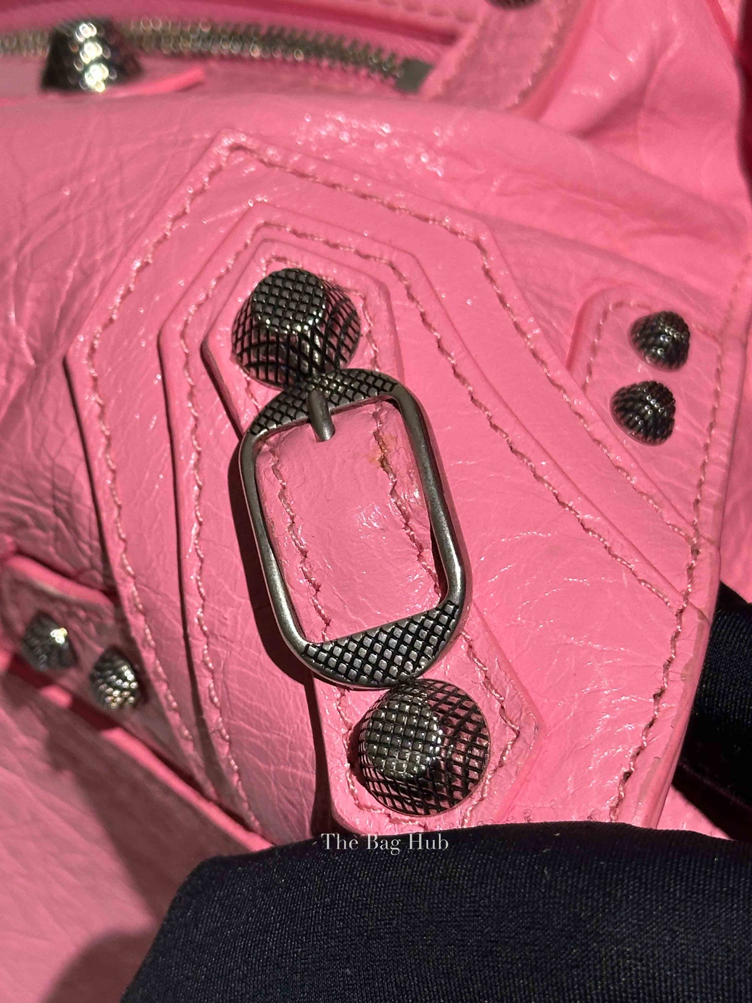 Balenciaga Pink Lambskin Neo Cagole XS City Bag SHW