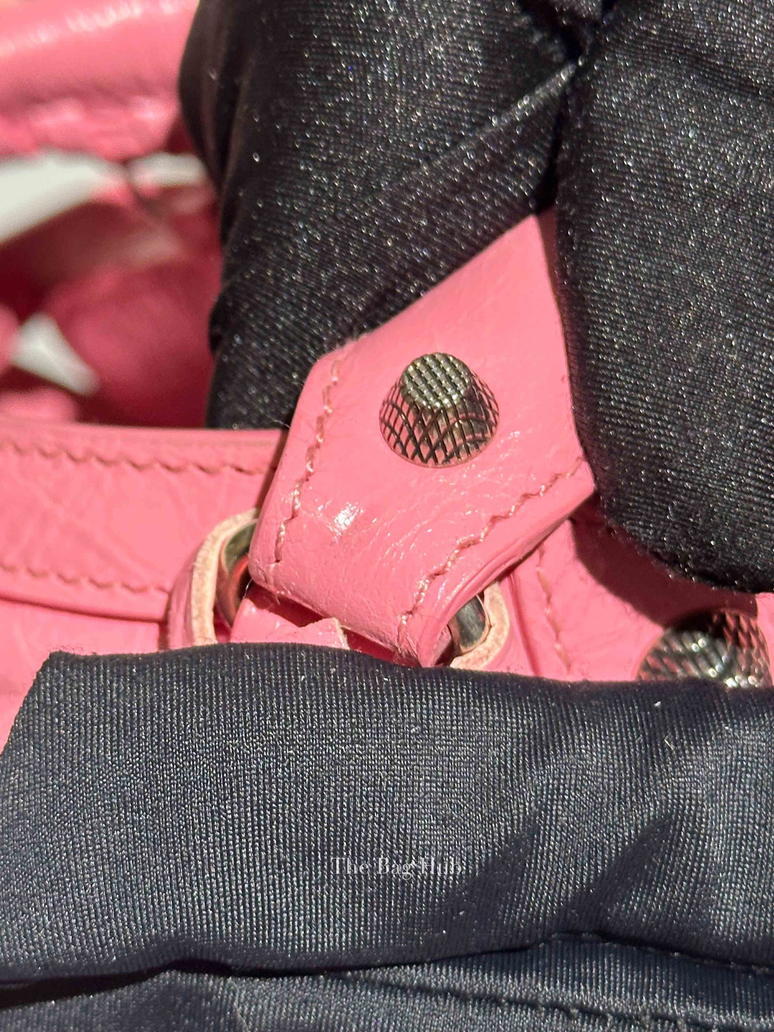 Balenciaga Pink Lambskin Neo Cagole XS City Bag SHW