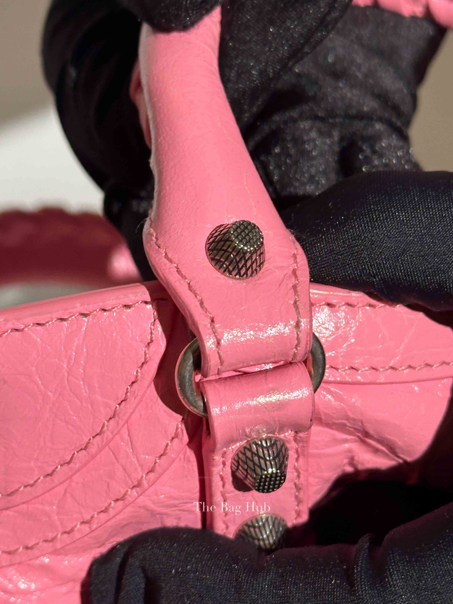 Balenciaga Pink Lambskin Neo Cagole XS City Bag SHW