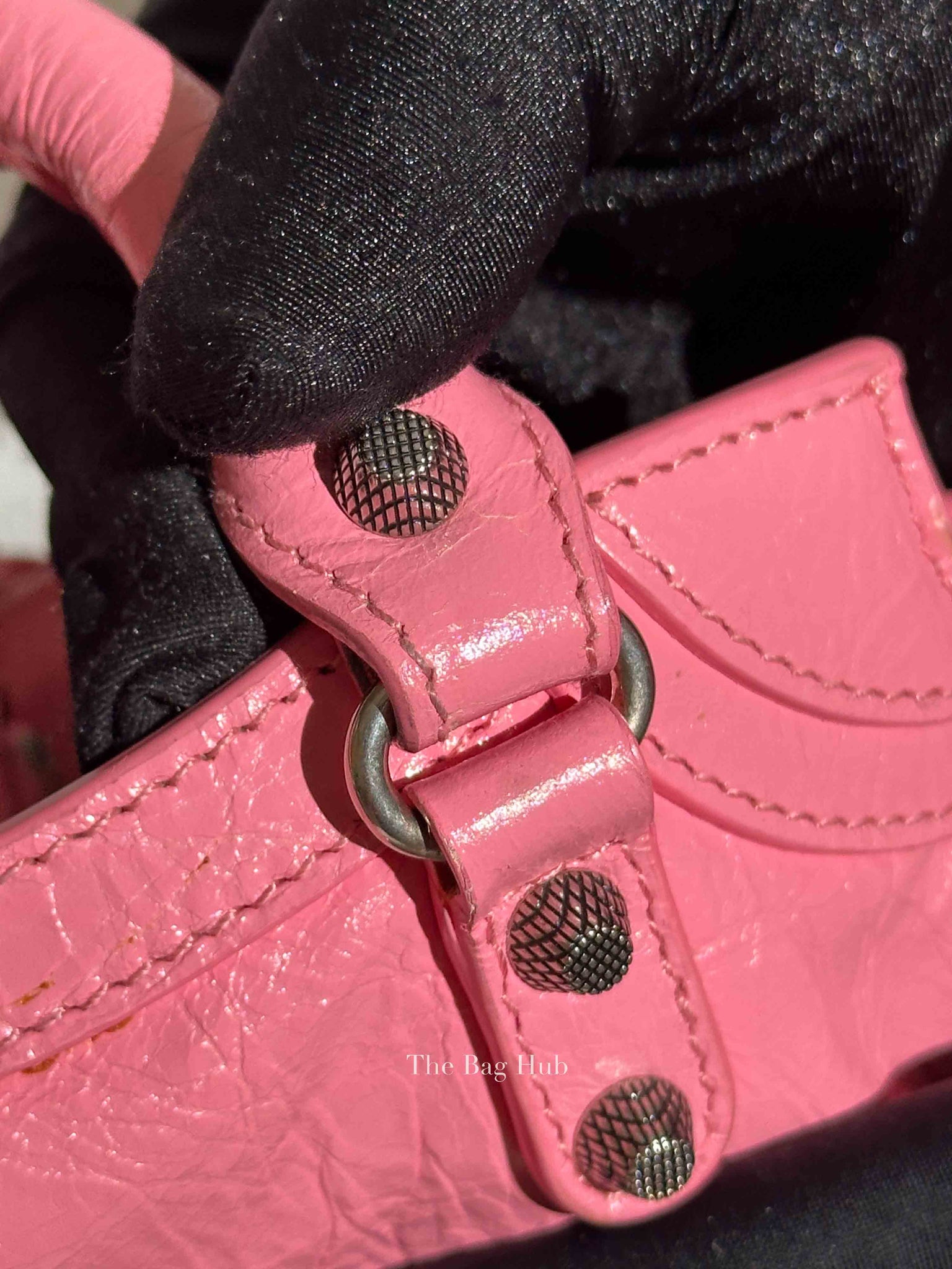 Balenciaga Pink Lambskin Neo Cagole XS City Bag SHW