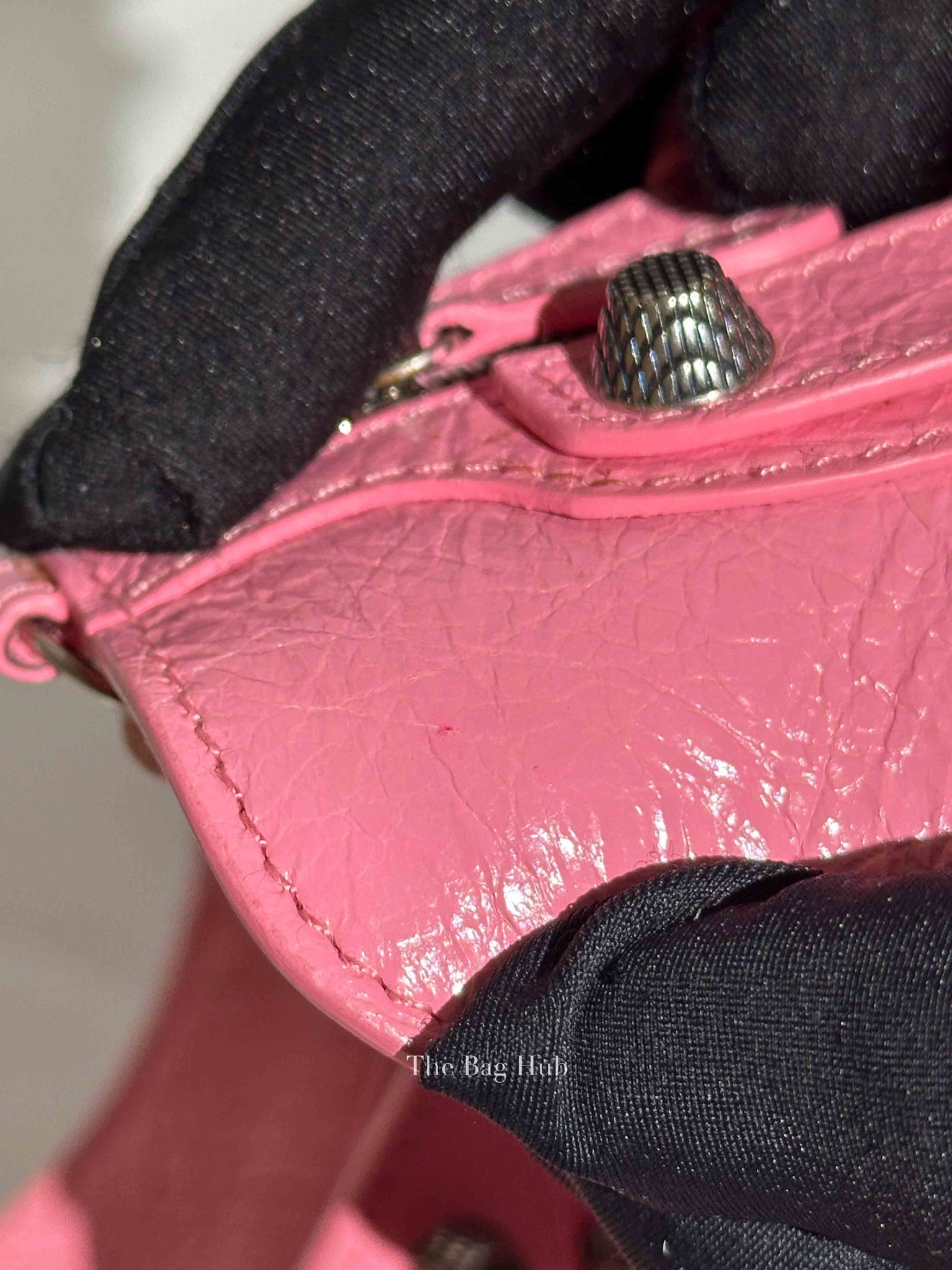 Balenciaga Pink Lambskin Neo Cagole XS City Bag SHW