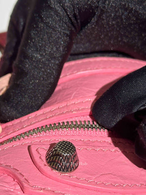 Balenciaga Pink Lambskin Neo Cagole XS City Bag SHW