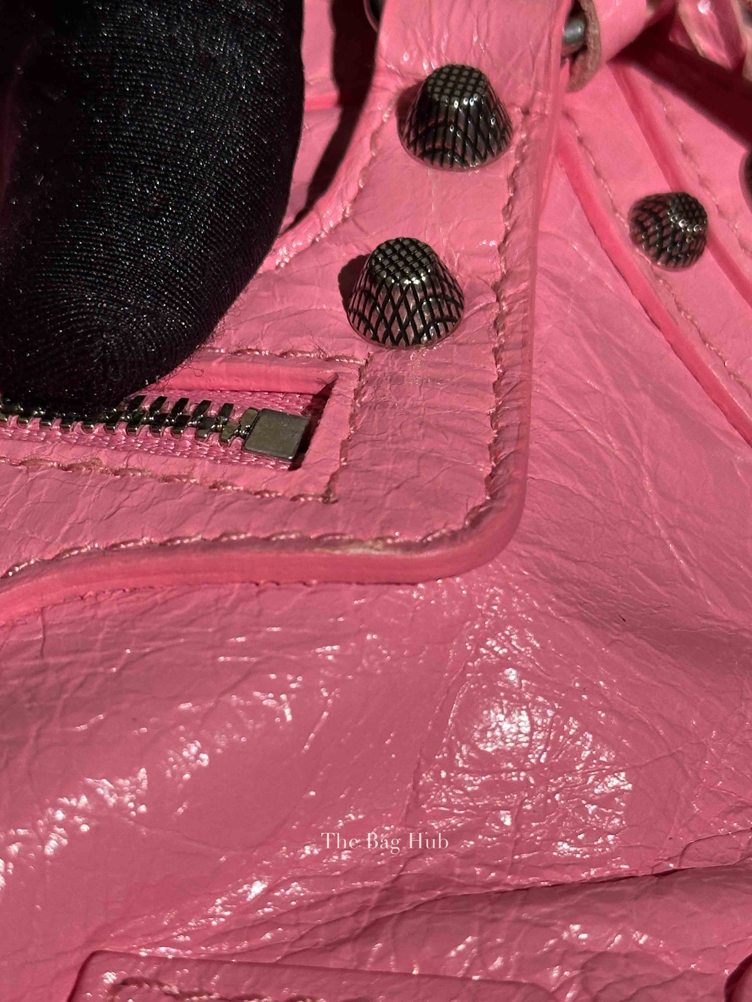 Balenciaga Pink Lambskin Neo Cagole XS City Bag SHW