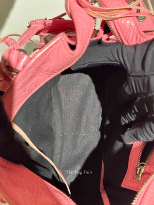 Balenciaga Pink Lambskin Neo Cagole XS City Bag SHW