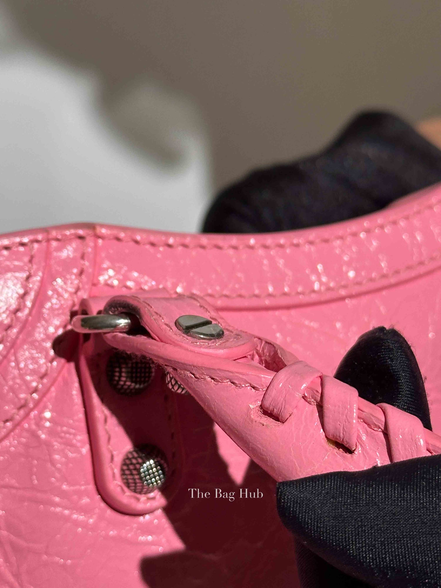 Balenciaga Pink Lambskin Neo Cagole XS City Bag SHW