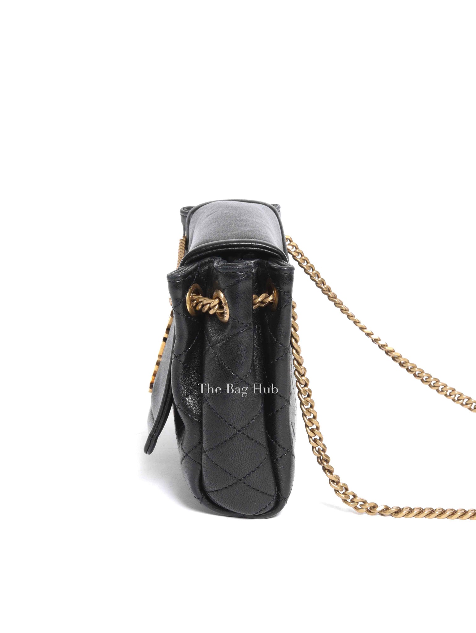 Saint Laurent Black Lambskin Mini Nolita Bag