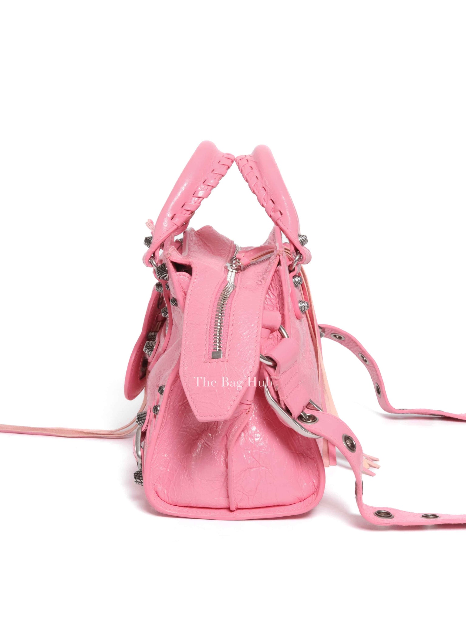 Balenciaga Pink Lambskin Neo Cagole XS City Bag SHW