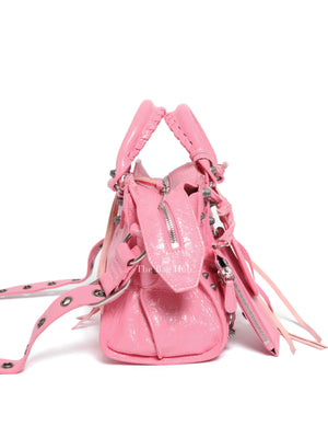 Balenciaga Pink Lambskin Neo Cagole XS City Bag SHW