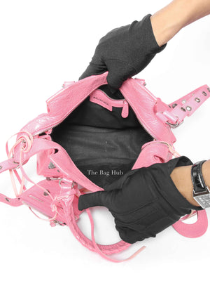 Balenciaga Pink Lambskin Neo Cagole XS City Bag SHW