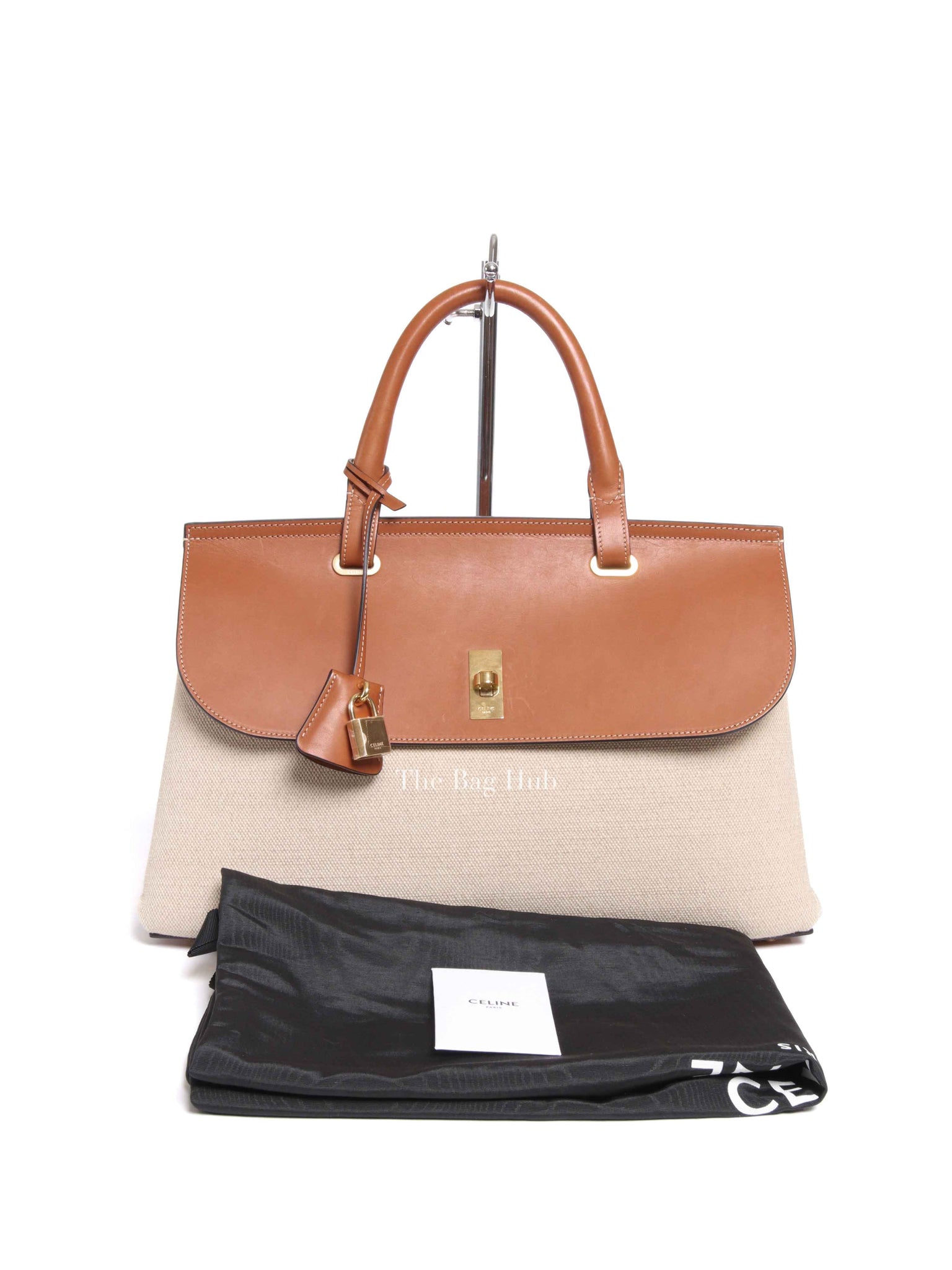 Celine Tan Canvas Aucourt 16 Medium Bag