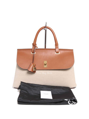 Celine Tan Canvas Aucourt 16 Medium Bag
