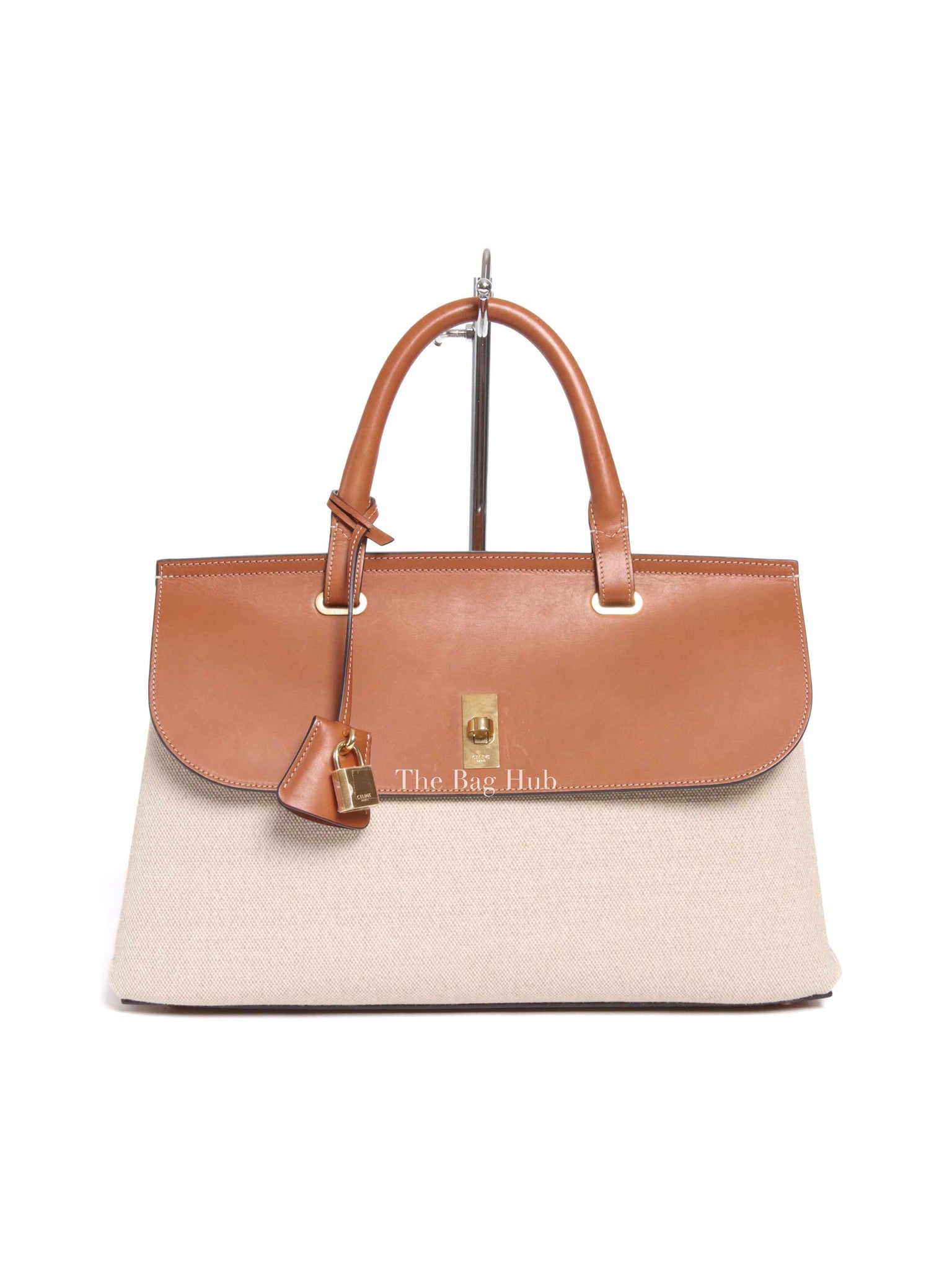Celine Tan Canvas Aucourt 16 Medium Bag
