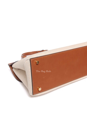 Celine Tan Canvas Aucourt 16 Medium Bag