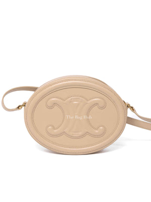 Celine Nude Leather Oval Crossbody Bag