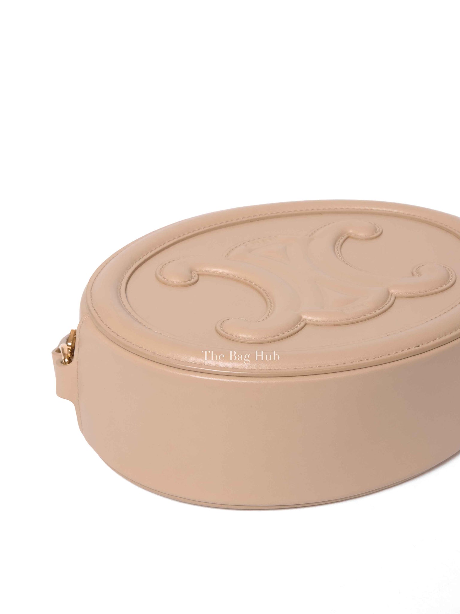 Celine Nude Leather Oval Crossbody Bag
