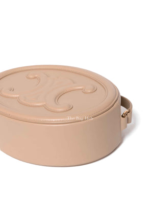 Celine Nude Leather Oval Crossbody Bag