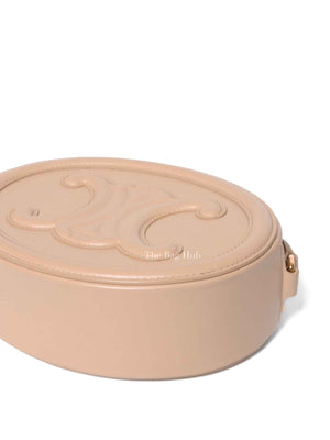 Celine Nude Leather Oval Crossbody Bag