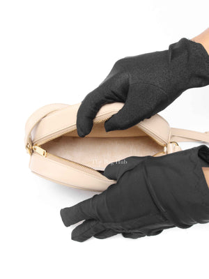 Celine Nude Leather Oval Crossbody Bag