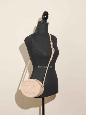 Celine Nude Leather Oval Crossbody Bag